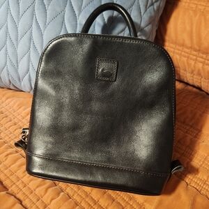 Dooney & Bourke Black Leather Mini Backpack